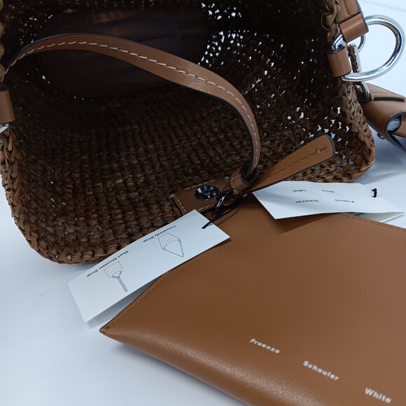 Proenza Schouler White Label Raffia Spring Bucket Bag - Honey - Picture 10 of 16
